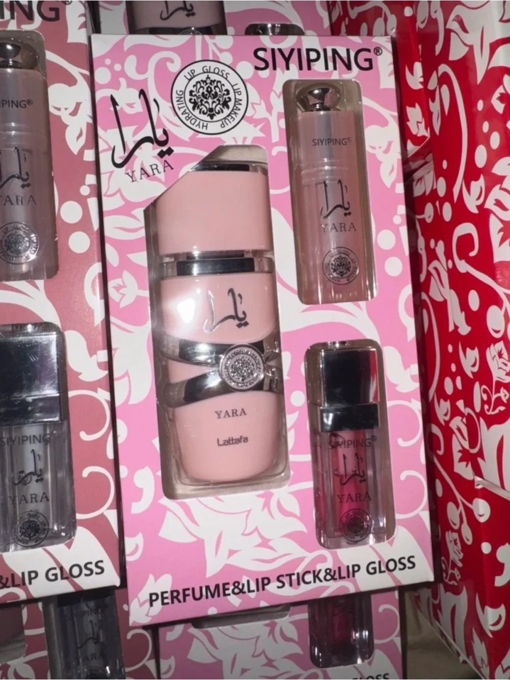 Yara Pink Lip Balm & Gloss Gift Set